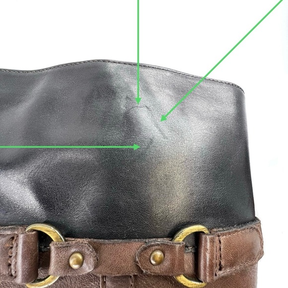 NEW Clarks Riding Boots Women’s Size 6 Brown Black Leather Tall Knee-High new - Picture 7 of 12